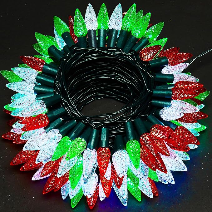 Christmas String Lights, 33ft 100 LED Waterproof Twinkle Lights