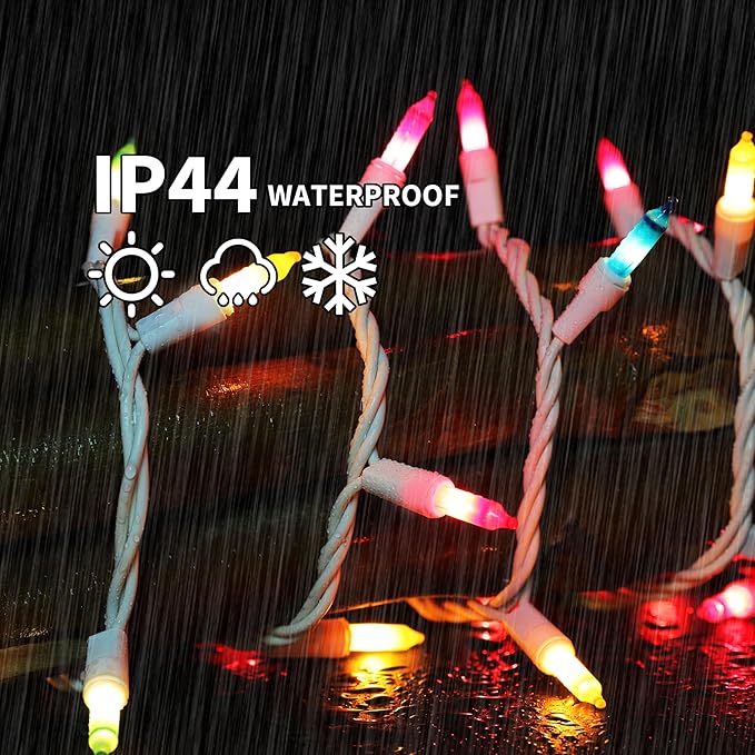 Christmas Twinkle Lights, 6ft Waterproof for Backyard