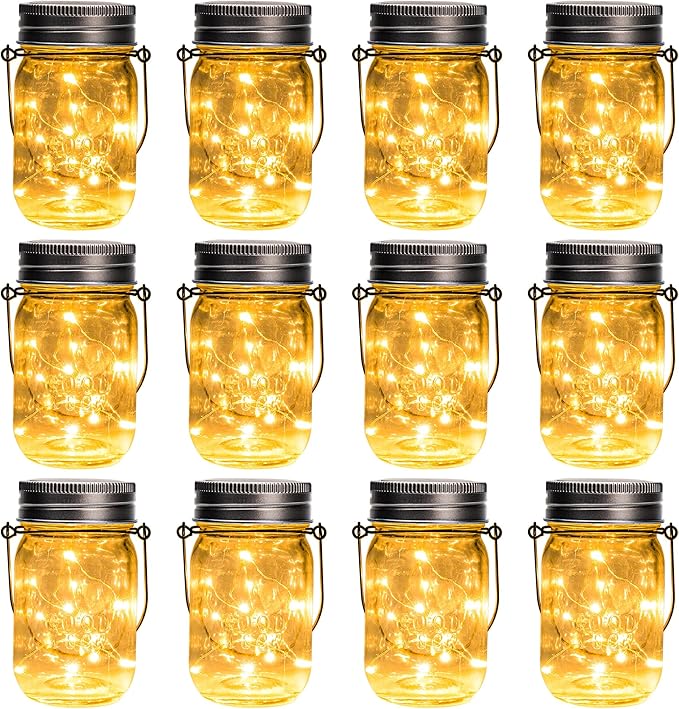 12-Pack Outdoor String Lights, Waterproof LED