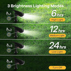 2-Pack Solar Garden Spotlights, Waterproof