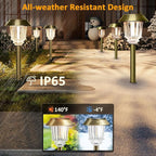 6-Pack Solar Pathway Lights, Waterproof LED Driveway Lights