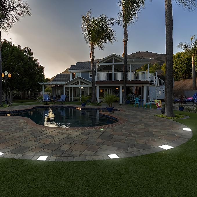 Flat Solar Driveway Lights, Waterproof LED