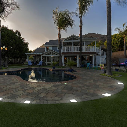 LUMENGY Paver Light 6x9 Inch (5.82x8.85), 5000K Daylight, Glare-Free Brick Lighting for Driveways, Walkways, Pool Decks and Patios, 12V Hardwired, IP67 Waterproof, Drive-Over Rated