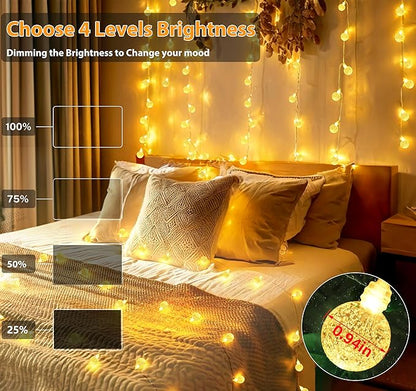 OMIKA 33FT Battery Operated String Lights, 24 Colors +Warm White 60 LEDs Battery Operated Christmas Lights, Indoor Outdoor USB Powered Fairy String Lights for Xmas Bedroom Garden Patio Balcony Decor