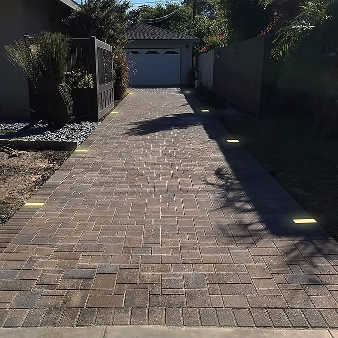 LUMENGY Paver Light 3×6 Inch (2.95 X 5.9), 2700K Warm White Glare-Free Illumination for Driveways, Pathways, Pool Deck & Patios, 12V AC/DC, Waterproof & Drive-Over Rated V2