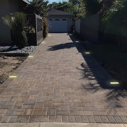 LUMENGY Paver Light 3×6 Inch (2.95 X 5.9), 2700K Warm White Glare-Free Illumination for Driveways, Pathways, Pool Deck & Patios, 12V AC/DC, Waterproof & Drive-Over Rated V2