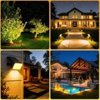 118 LED Solar Wall Spotlights 4-Pack, LED