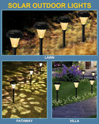 6-Pack Solar Pathway Lights, Waterproof LED Yard Lights