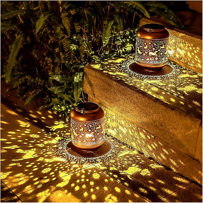 Dachshund Dog Solar Lanterns Outdoor Waterproof Hanging Solar Lights Dog Gifts for Women/Men Metal Decorative LED Lanterns for Garden Decor,Patio,Lawn,Pathway,Yard