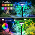 8-Pack Warm White Solar Path Lights, Outdoor Garden LED
