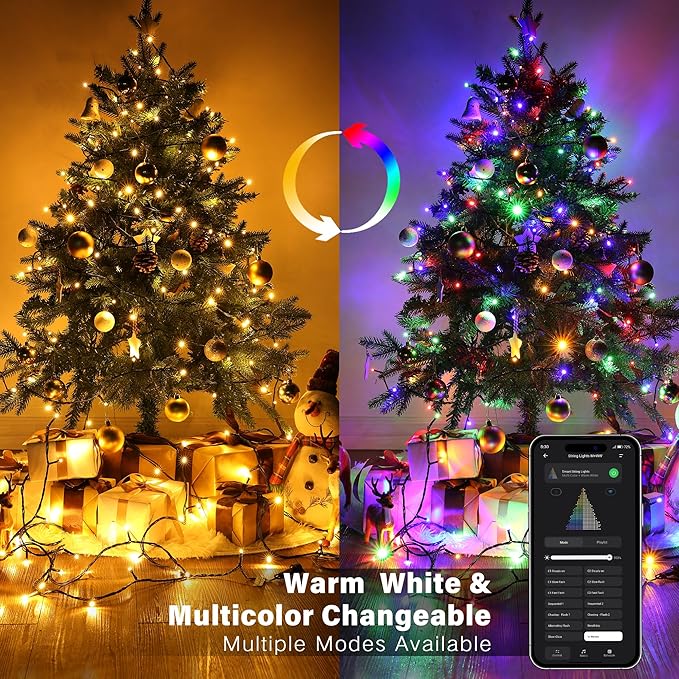 300 LED Christmas Twinkle Lights, 4ft Waterproof for Backyard