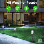 Solar Walkway Path Lights 12-Pack, Waterproof
