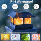6-Pack Pole Lantern for Outdoor Posts, Waterproof