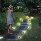 Solar Flat Disk Lights 16-Pack, Waterproof Landscape