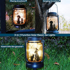 Dog Solar Hanging Lanterns, Decorative Garden Decor