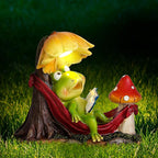 Solar Frog Garden Statue Light, Outdoor Decor