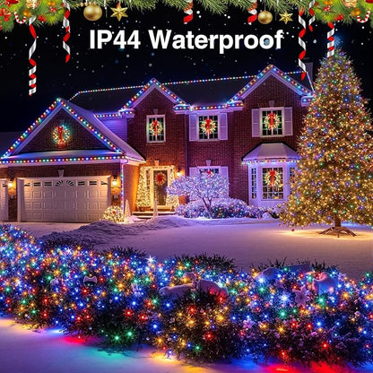 4-Pack Christmas LED String Lights, Waterproof Timer Lights