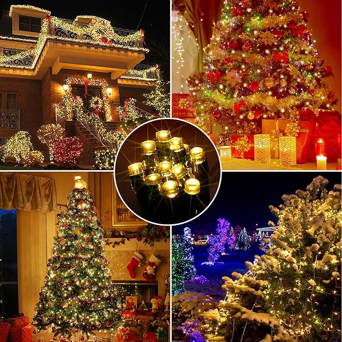 Christmas Yard String Lights, 66ft 200 LED Waterproof
