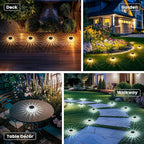 6-Pack In-Ground Solar Lights, Flat LED Walkway