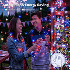 Christmas Patio String Lights, 66ft 200 LED Waterproof