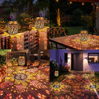 Metal Butterfly Solar Lanterns for Outdoor, Waterproof LED