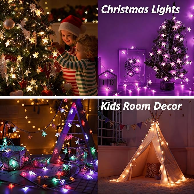 Backyard String Lights, 20ft Weatherproof LED