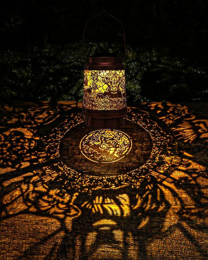 Highland Cow Gifts for Women - Metal Outdoor Solar Lights for Yard Garden Patio Lawn Balcony Waterproof Cows Lanterns Hanging Lighting Decor Mom Grandma Wife Friends New Year Birthday Gift