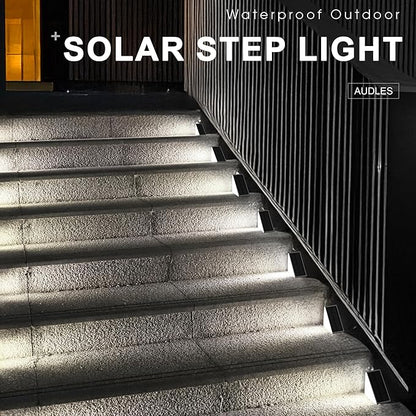 LED Solar Step Lights Waterproof Outdoor Stair Lights, Solar Deck Light Outdoor Decor IP67 Solar Lights for Yard, Patio, Garden, Walkways, Front Door, Pathway, Driveway (12)