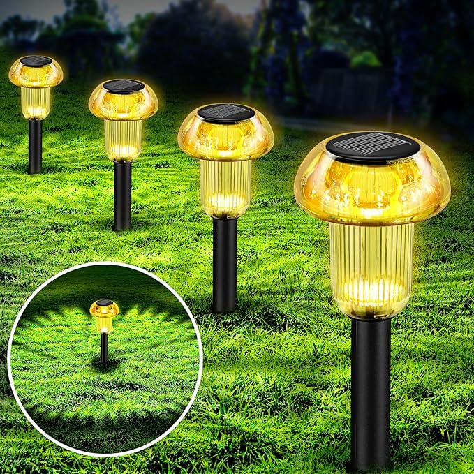 Solar Pathway Lights 4-Pack, Walkway LED