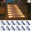 12-Pack Warm White Patio Solar Lights, Waterproof LED