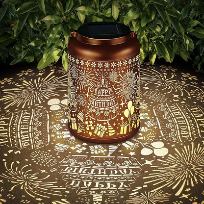 Birthday Gifts for Women Mom Grandma, Happy Birthday Gifts for Women, Solar Lantern Outdoor Waterproof Gardening Decor Hanging Solar Lights Yard Decorations Outdoor, Backyard, Patio