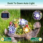 Solar Turtle Garden Statue Light, Outdoor Decor