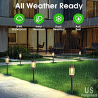 12-Pack Solar Landscape Lights for Driveway