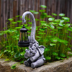 Solar Elephant Garden Statue Light, Outdoor Decor