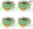 4-Pack 200 LED Christmas Twinkle Lights, 66ft Waterproof for Patio