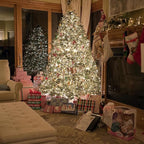2-Pack 33ft Christmas LED String Lights, Waterproof Timer Lights