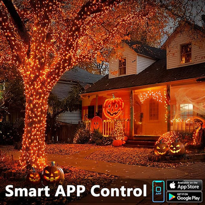 Halloween Backyard String Lights, 98ft 300 LED Waterproof