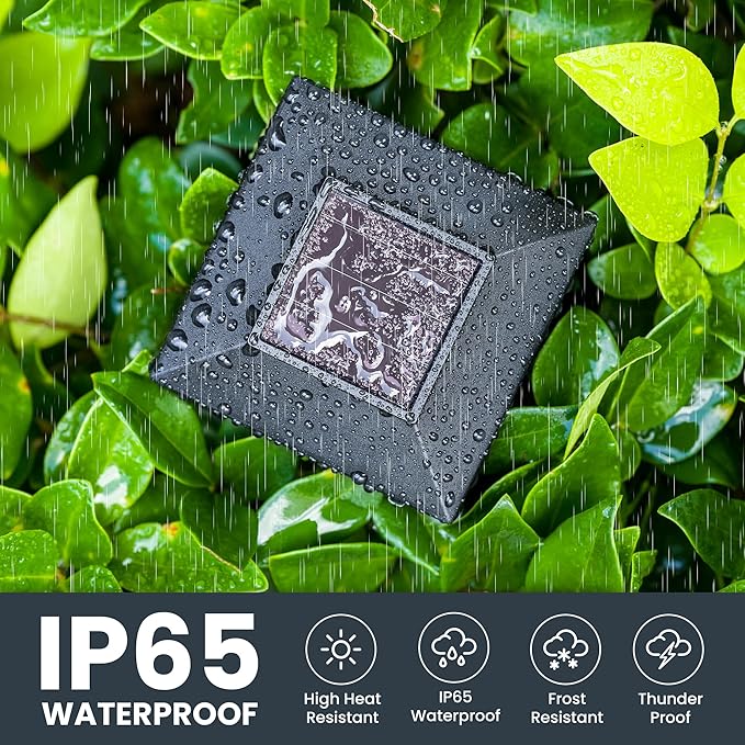 10-Pack Solar Pathway Lights, Waterproof LED Driveway Lights
