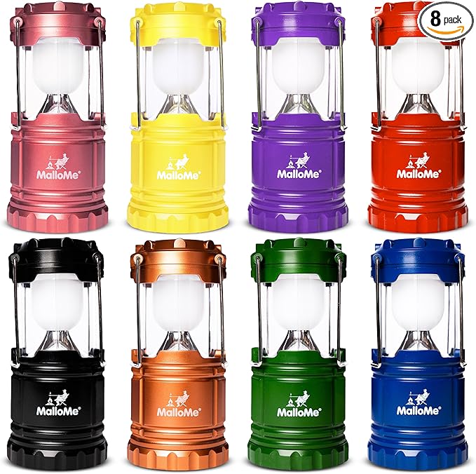 8-Pack Rechargeable LED Camping Lantern, Portable