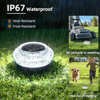 12-Pack Cool White Flat Solar Garden Lights, Waterproof LED