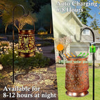 Metal Hummingbird Solar Lanterns for Outdoor, Waterproof LED