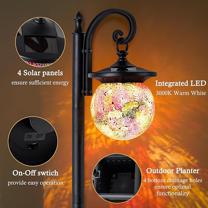 Post Lighting Fixture for Outdoor Posts, Black Waterproof