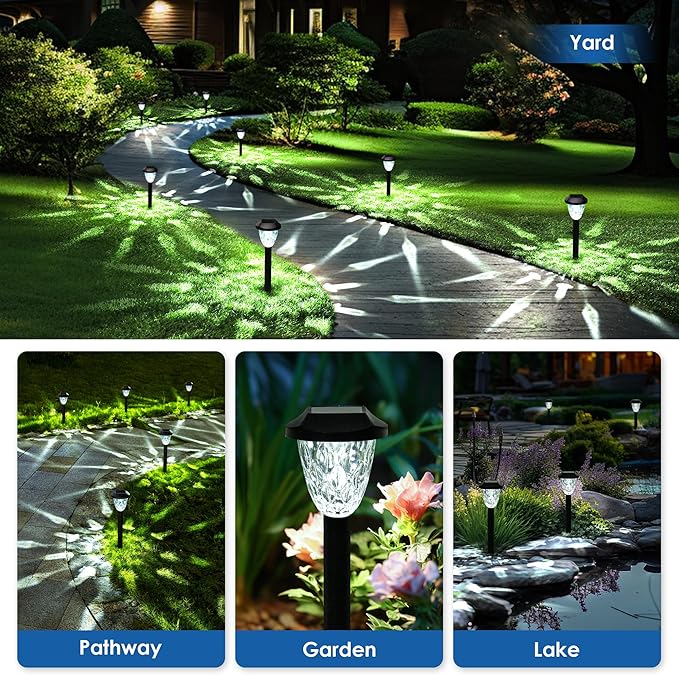 Solar Driveway Path Lights 16-Pack, Waterproof