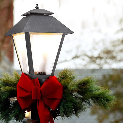 Generation Lighting 82065-12 Polycarbonate One-Light Outdoor Post Lantern Outside Lighting, Black Finish