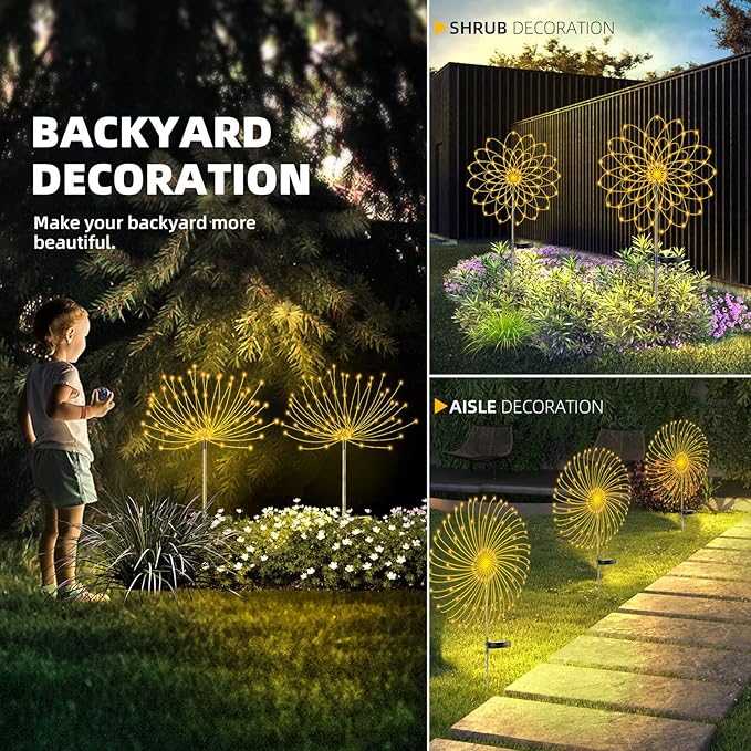 Solar Garden Path Lights, Waterproof