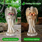 Solar Flower Garden Statue Light, Outdoor Decor