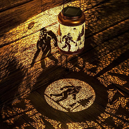 Solar Lanterns Outdoor, Big Foot Gifts for Women Men Wife Big Foot Lantern Hanging Solar Lanterns Outdoor Waterproof for Porch Garden Decor