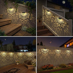 Modern Solar Fence Lights 6-Pack, LED