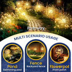 Warm White Solar Pathway Lights 8-Pack, Walkway LED