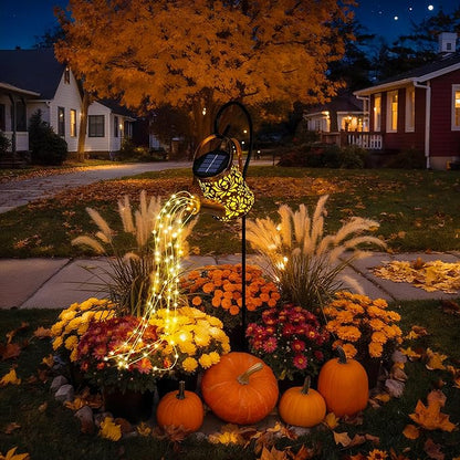 Solar Lights Outdoor Decor, Perfect Gardening Gift for Mom Women Grandma, Thoughtful Birthday Present, Hanging Lanterns Watering Can Lights for Garden, Yard, Porch, Patio Backyard Decoration